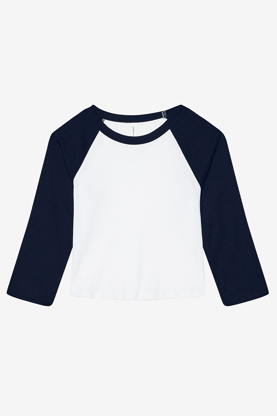 Ringer Tee blank, worn front view